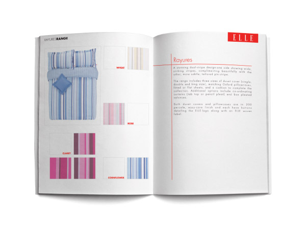ELLE Bedding Range Brochure - Spreads